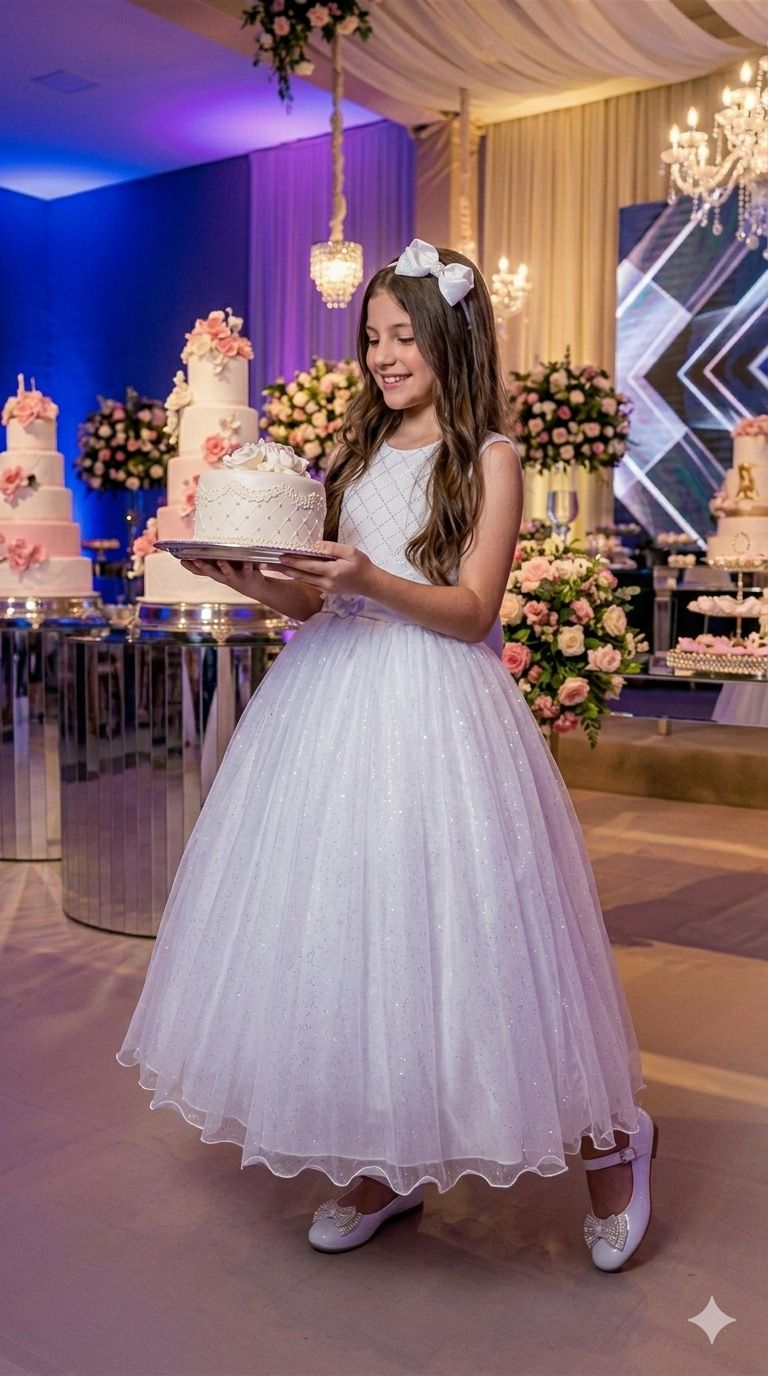 Vestido Marie Longo Olivia Branco - Leveza e Elegância para Meninas | Bebeloo Kids