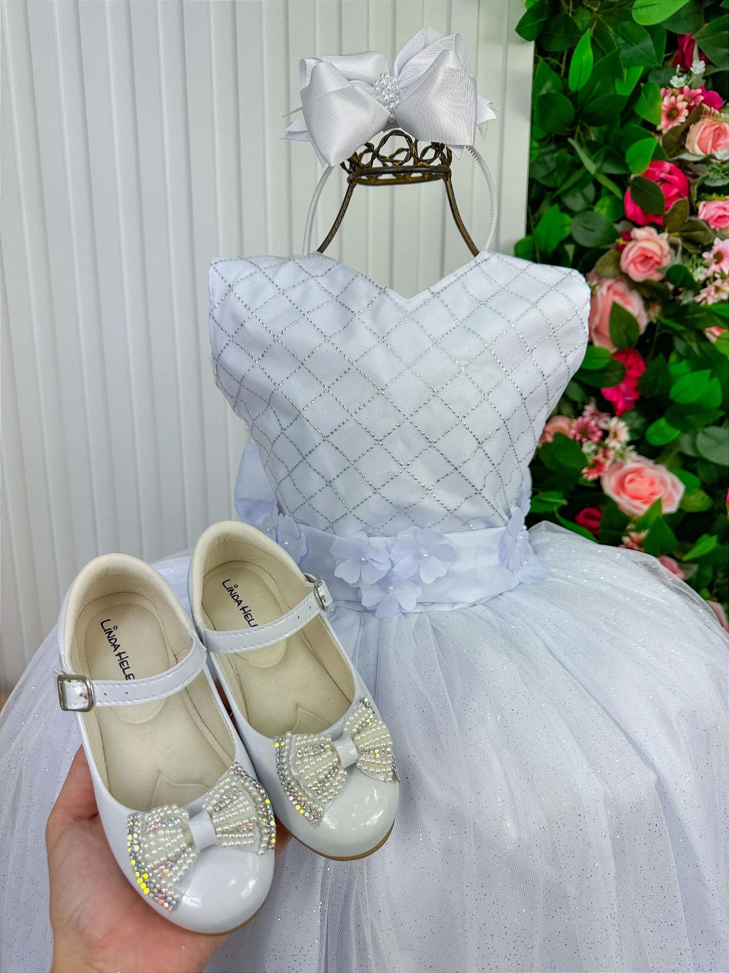 Vestido Marie Longo Olivia Branco - Leveza e Elegância para Meninas | Bebeloo Kids