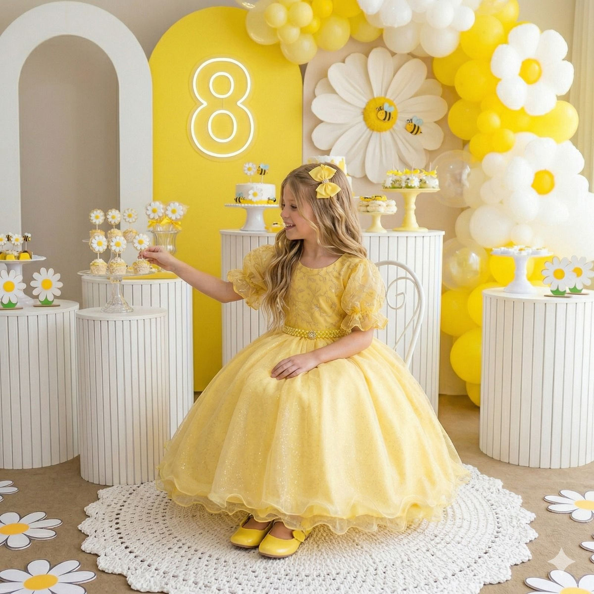 Vestido Bella Child Laize Amarelo - Leveza e Elegância para Meninas | Bebeloo Kids