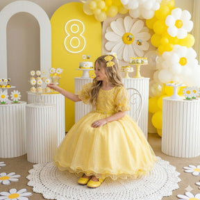 Vestido Bella Child Laize Amarelo - Leveza e Elegância para Meninas | Bebeloo Kids