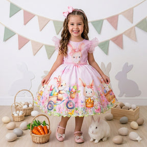 Vestido Marie Coelhinho Rosa Bebe - Leveza e Elegância para Meninas | Bebeloo Kids
