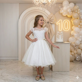 Vestido Mini Miss Isabela Off - Leveza e Elegância para Meninas | Bebeloo Kids
