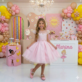 Vestido Mini Miss Isabela Rosa - Leveza e Elegância para Meninas | Bebeloo Kids