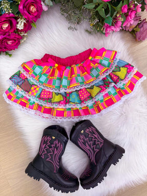 Saia Mini Miss Junino Magia do Sertão - Delicadeza e Feminilidade para Meninas | Bebeloo Kids