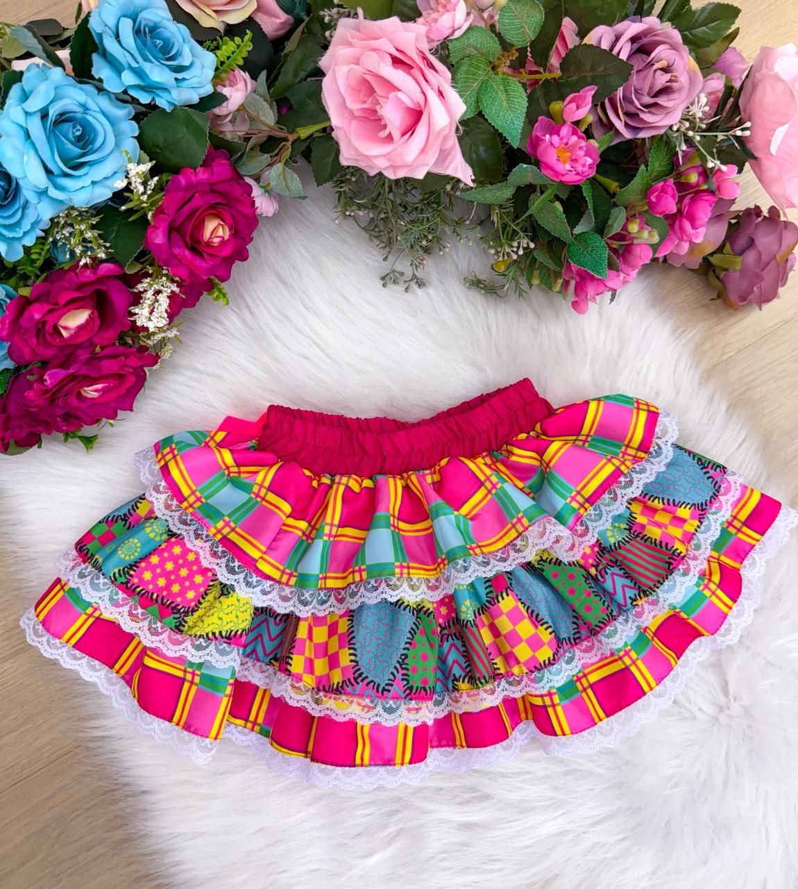 Saia Mini Miss Junino Magia do Sertão - Delicadeza e Feminilidade para Meninas | Bebeloo Kids