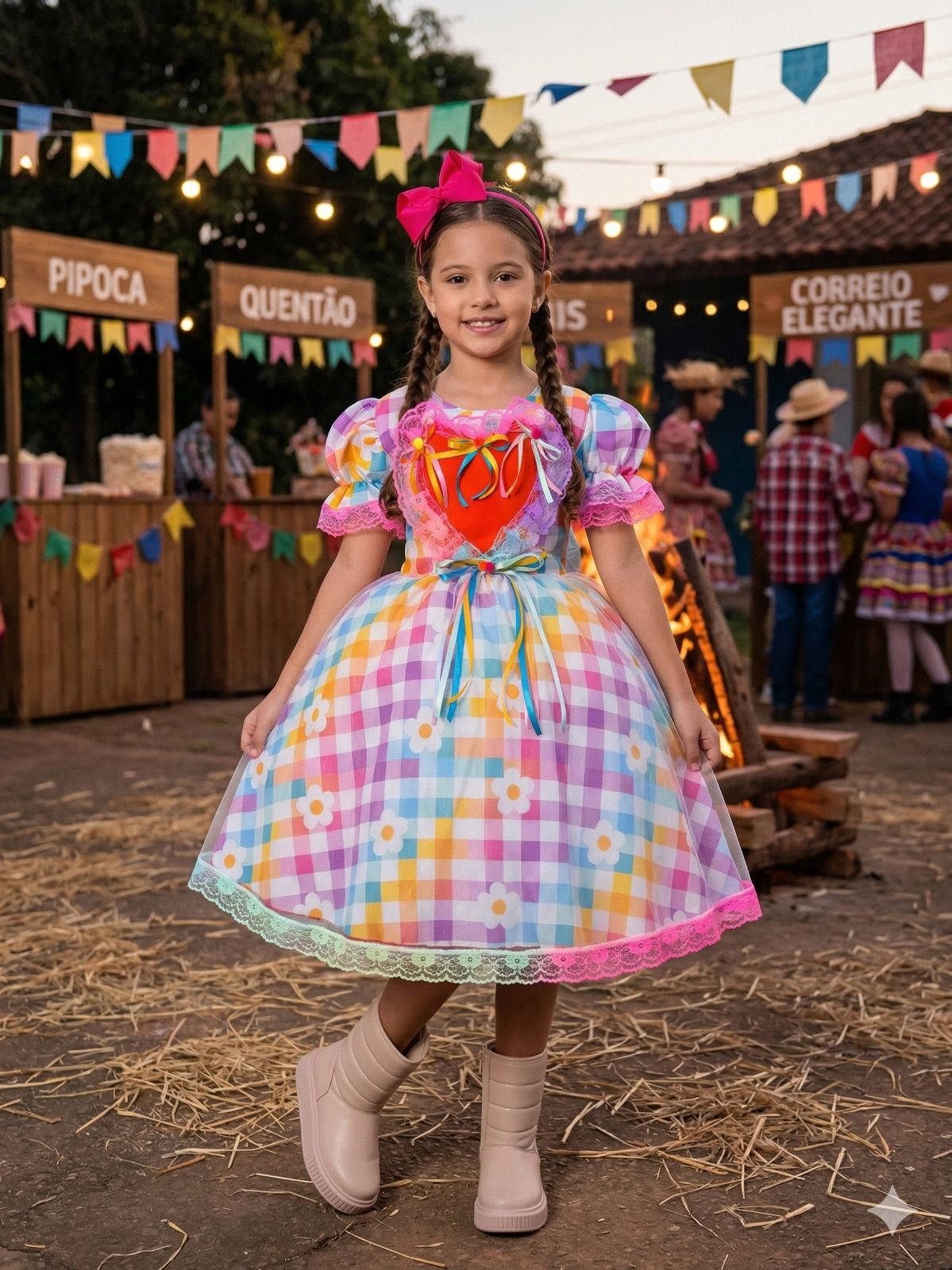 Vestido Junino Marie São João Encantado - Leveza e Elegância para Meninas | Bebeloo Kids