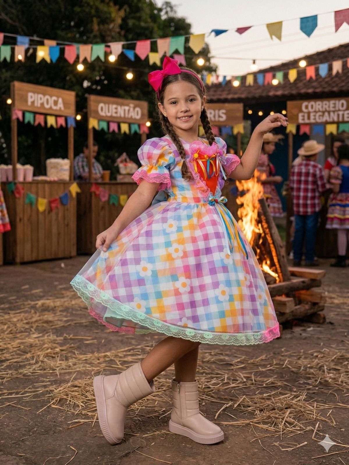 Vestido Junino Marie São João Encantado - Leveza e Elegância para Meninas | Bebeloo Kids