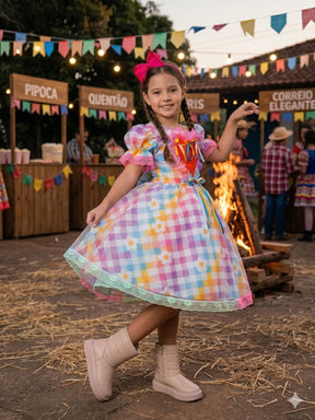 Vestido Junino Marie São João Encantado - Leveza e Elegância para Meninas | Bebeloo Kids