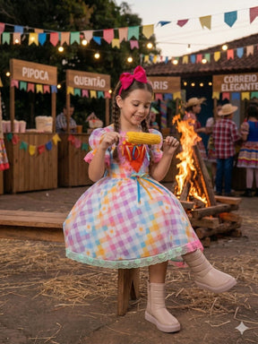 Vestido Junino Marie São João Encantado - Leveza e Elegância para Meninas | Bebeloo Kids
