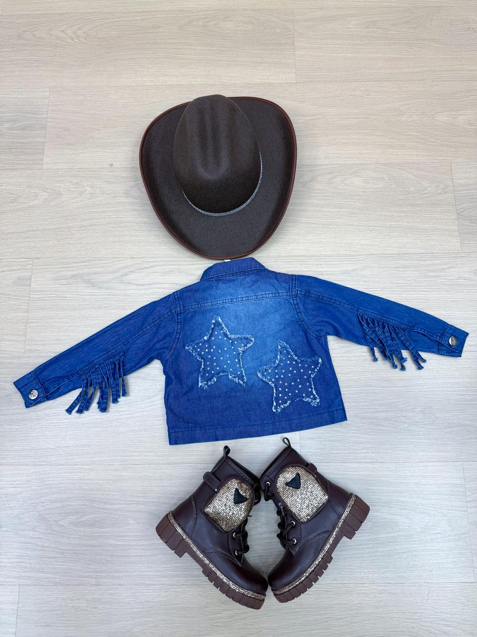 Jaqueta Blogueirinha Boiadeira Jeans - Proteção com Estilo para os Pequenos | Bebeloo Kids