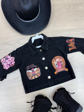 Jaqueta Blogueirinha Boiadeira Preto - Proteção com Estilo para os Pequenos | Bebeloo Kids