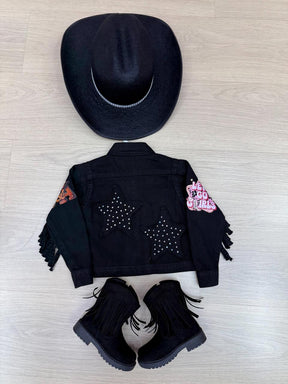 Jaqueta Blogueirinha Boiadeira Preto - Proteção com Estilo para os Pequenos | Bebeloo Kids