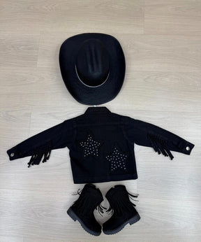 Jaqueta Blogueirinha Boiadeira Preto - Proteção com Estilo para os Pequenos | Bebeloo Kids