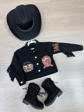 Jaqueta Blogueirinha Boiadeira Preto - Proteção com Estilo para os Pequenos | Bebeloo Kids