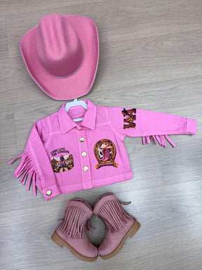 Jaqueta Blogueirinha Boiadeira Rosa - Proteção com Estilo para os Pequenos | Bebeloo Kids