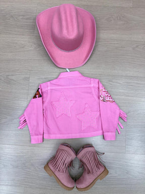 Jaqueta Blogueirinha Boiadeira Rosa - Proteção com Estilo para os Pequenos | Bebeloo Kids