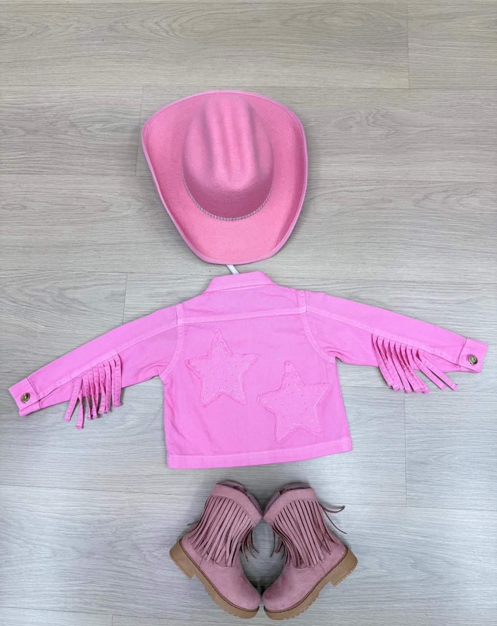 Jaqueta Blogueirinha Boiadeira Rosa - Proteção com Estilo para os Pequenos | Bebeloo Kids