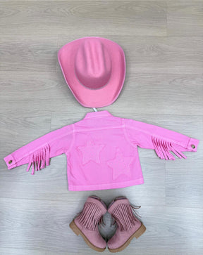 Jaqueta Blogueirinha Boiadeira Rosa - Proteção com Estilo para os Pequenos | Bebeloo Kids