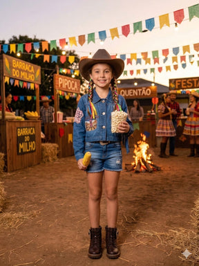 Jaqueta Blogueirinha Boiadeira Jeans - Proteção com Estilo para os Pequenos | Bebeloo Kids