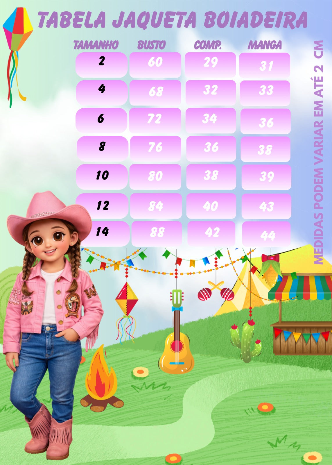 Jaqueta Blogueirinha Boiadeira Rosa - Proteção com Estilo para os Pequenos | Bebeloo Kids