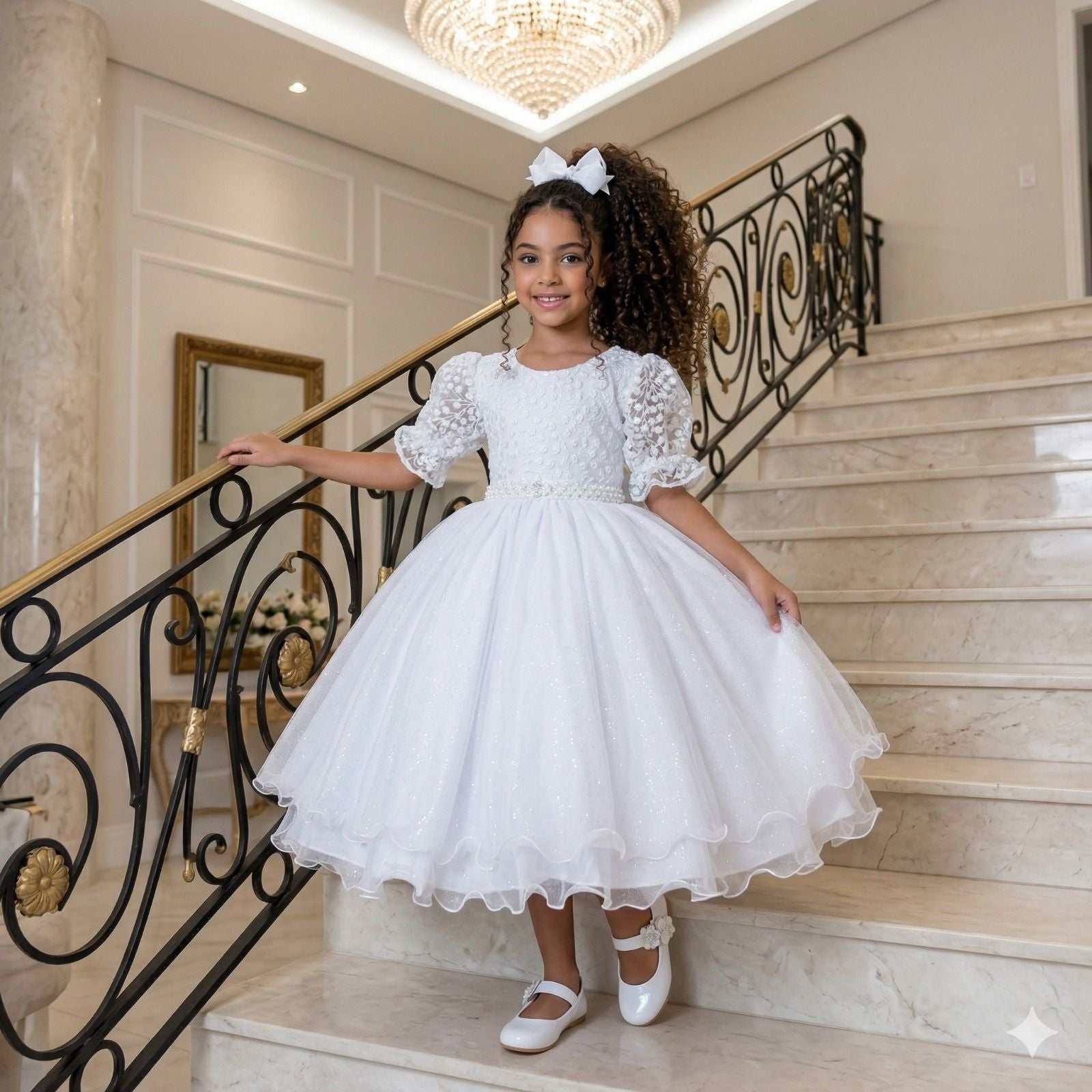 Vestido Bella Child Laize Branco - Leveza e Elegância para Meninas | Bebeloo Kids