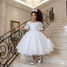 Vestido Bella Child Laize Branco - Leveza e Elegância para Meninas | Bebeloo Kids