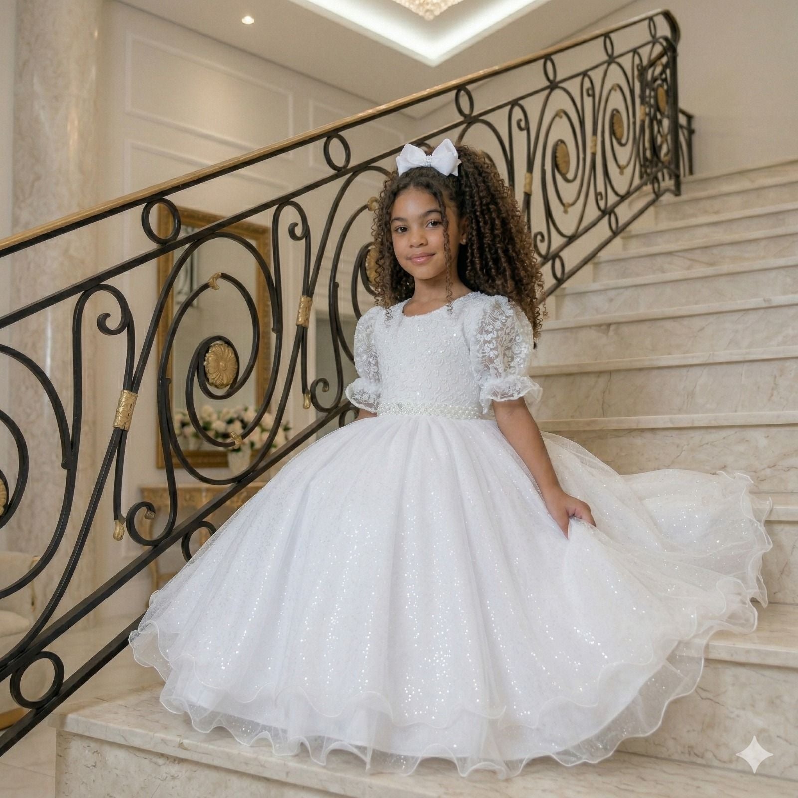 Vestido Bella Child Laize Branco - Leveza e Elegância para Meninas | Bebeloo Kids