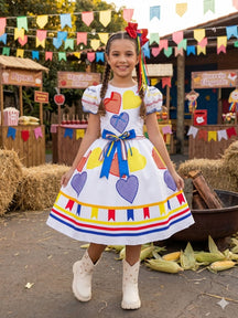 Vestido Marie Junino Luxo Arraiá da Quermesse da Noiva/Noivinha - Leveza e Elegância para Meninas | Bebeloo Kids