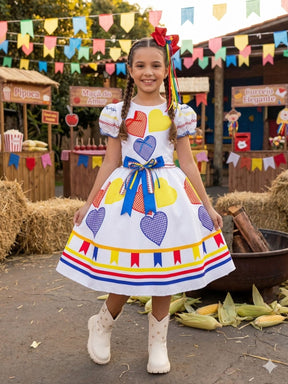 Vestido Marie Junino Luxo Arraiá da Quermesse da Noiva/Noivinha - Leveza e Elegância para Meninas | Bebeloo Kids