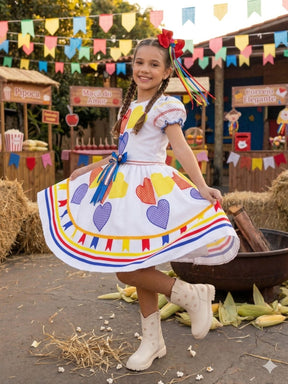 Vestido Marie Junino Luxo Arraiá da Quermesse da Noiva/Noivinha - Leveza e Elegância para Meninas | Bebeloo Kids
