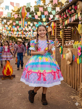Vestido Marie Junino Luxo Arraiá da Paz - Leveza e Elegância para Meninas | Bebeloo Kids