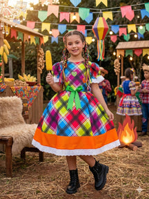 Vestido Marie Junino Luxo Quermesse do Luar - Leveza e Elegância para Meninas | Bebeloo Kids
