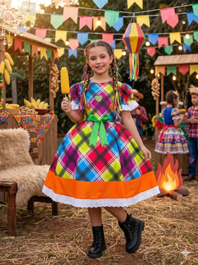 Vestido Marie Junino Luxo Quermesse do Luar - Leveza e Elegância para Meninas | Bebeloo Kids