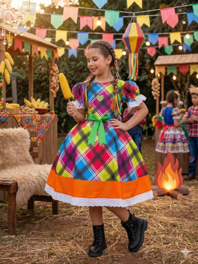 Vestido Marie Junino Luxo Quermesse do Luar - Leveza e Elegância para Meninas | Bebeloo Kids