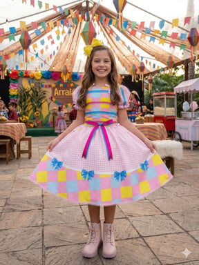 Vestido Marie Junino Luxo Arraia da Docura - Leveza e Elegância para Meninas | Bebeloo Kids