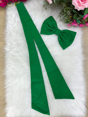 Laço Opcional / Faixa Do Vestido Selena Verde Bandeira - Charme e Delicadeza para os Cabelos | Bebeloo Kids