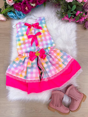 Conjunto Blogueirinha Junino Arraia da Alegria Colorido - Estilo Delicado para o Dia a Dia | Bebeloo Kids