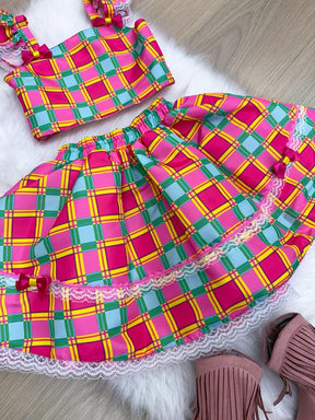 Conjunto Mini Miss Junino Sertão Magico - Estilo Delicado para o Dia a Dia | Bebeloo Kids