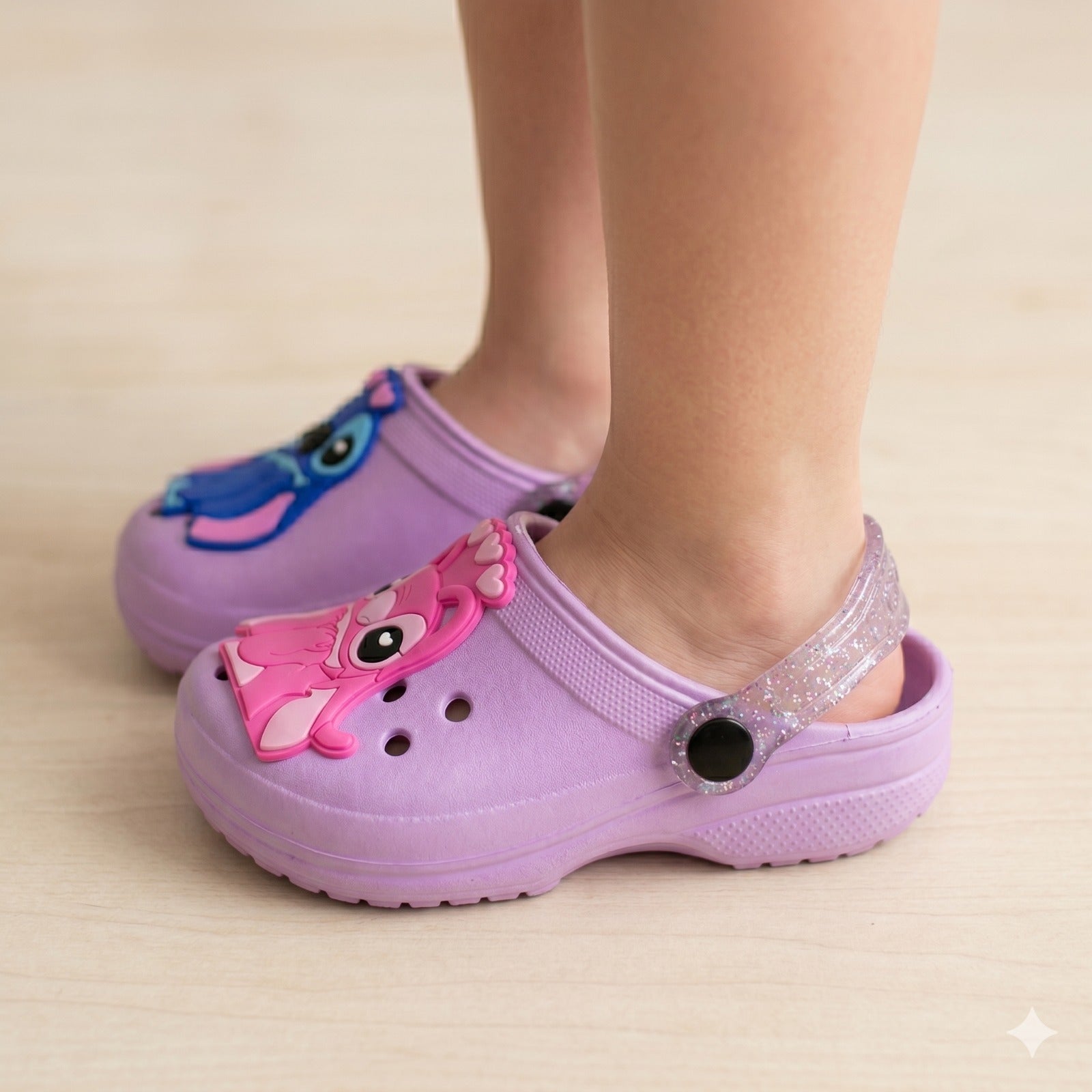Babuche StarPink Stitch e Angel - Qualidade e Cuidado para os Pequenos | Bebeloo Kids