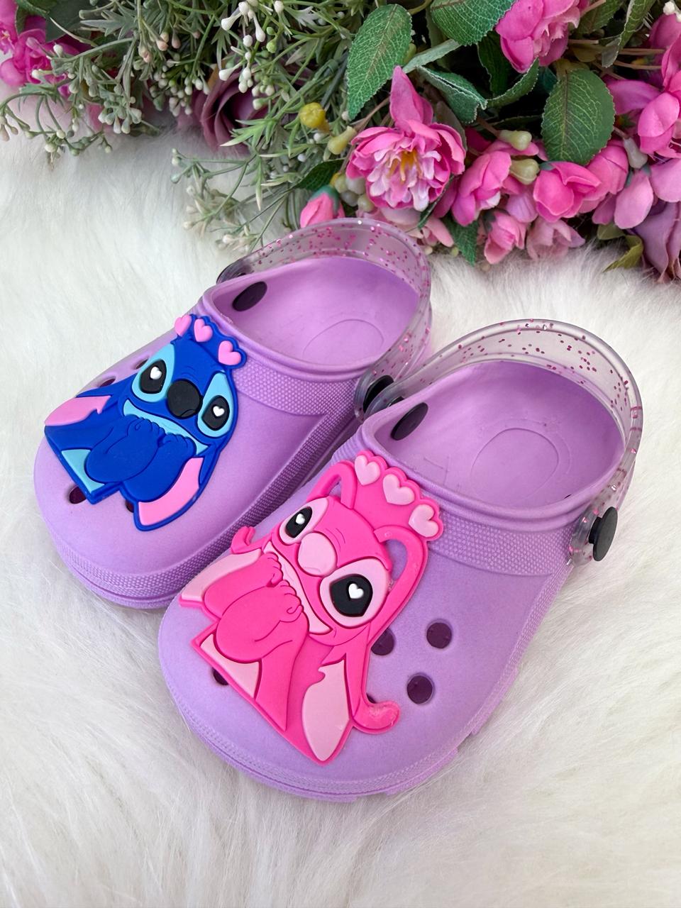 Babuche StarPink Stitch e Angel - Qualidade e Cuidado para os Pequenos | Bebeloo Kids