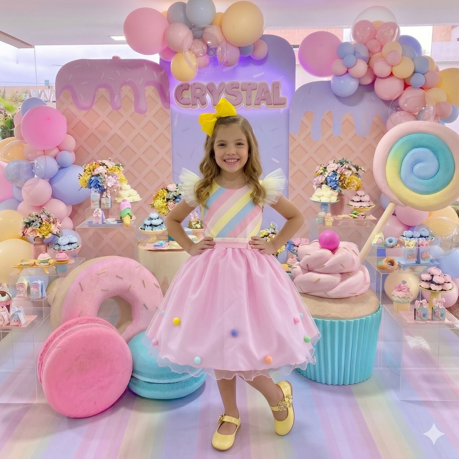 Vestido Mini Miss Temático Circo - Candy - Leveza e Elegância para Meninas | Bebeloo Kids