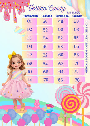 Vestido Mini Miss Temático Circo - Candy - Leveza e Elegância para Meninas | Bebeloo Kids