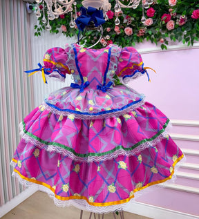 Vestido Bella Child Junino Quermesse Estrela do Arraiá - Leveza e Elegância para Meninas | Bebeloo Kids