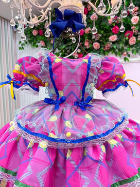Vestido Bella Child Junino Quermesse Estrela do Arraiá - Leveza e Elegância para Meninas | Bebeloo Kids