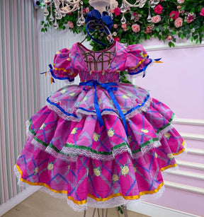 Vestido Bella Child Junino Quermesse Estrela do Arraiá - Leveza e Elegância para Meninas | Bebeloo Kids