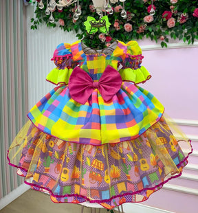 Vestido Marie Junino Luxo Quermesse Encanto da Fogueira - Leveza e Elegância para Meninas | Bebeloo Kids