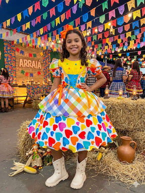 Vestido Marie Junino Luxo Quermesse Doce do Arraia - Leveza e Elegância para Meninas | Bebeloo Kids