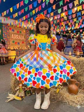 Vestido Marie Junino Luxo Quermesse Doce do Arraia - Leveza e Elegância para Meninas | Bebeloo Kids
