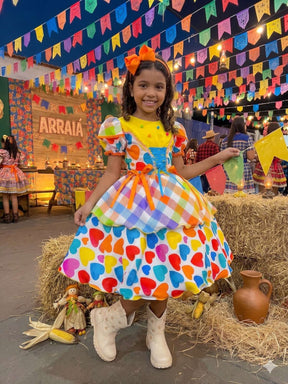 Vestido Marie Junino Luxo Quermesse Doce do Arraia - Leveza e Elegância para Meninas | Bebeloo Kids