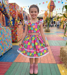 Conjunto Mini Miss Junino Magia do Sertão - Estilo Delicado para o Dia a Dia | Bebeloo Kids